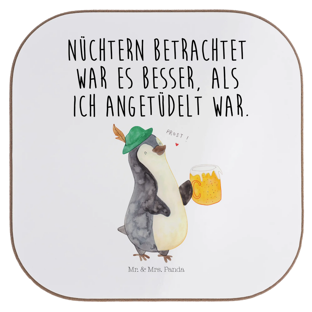 Square coaster Penguin Beer North Pole, Penguins, penguins, beer