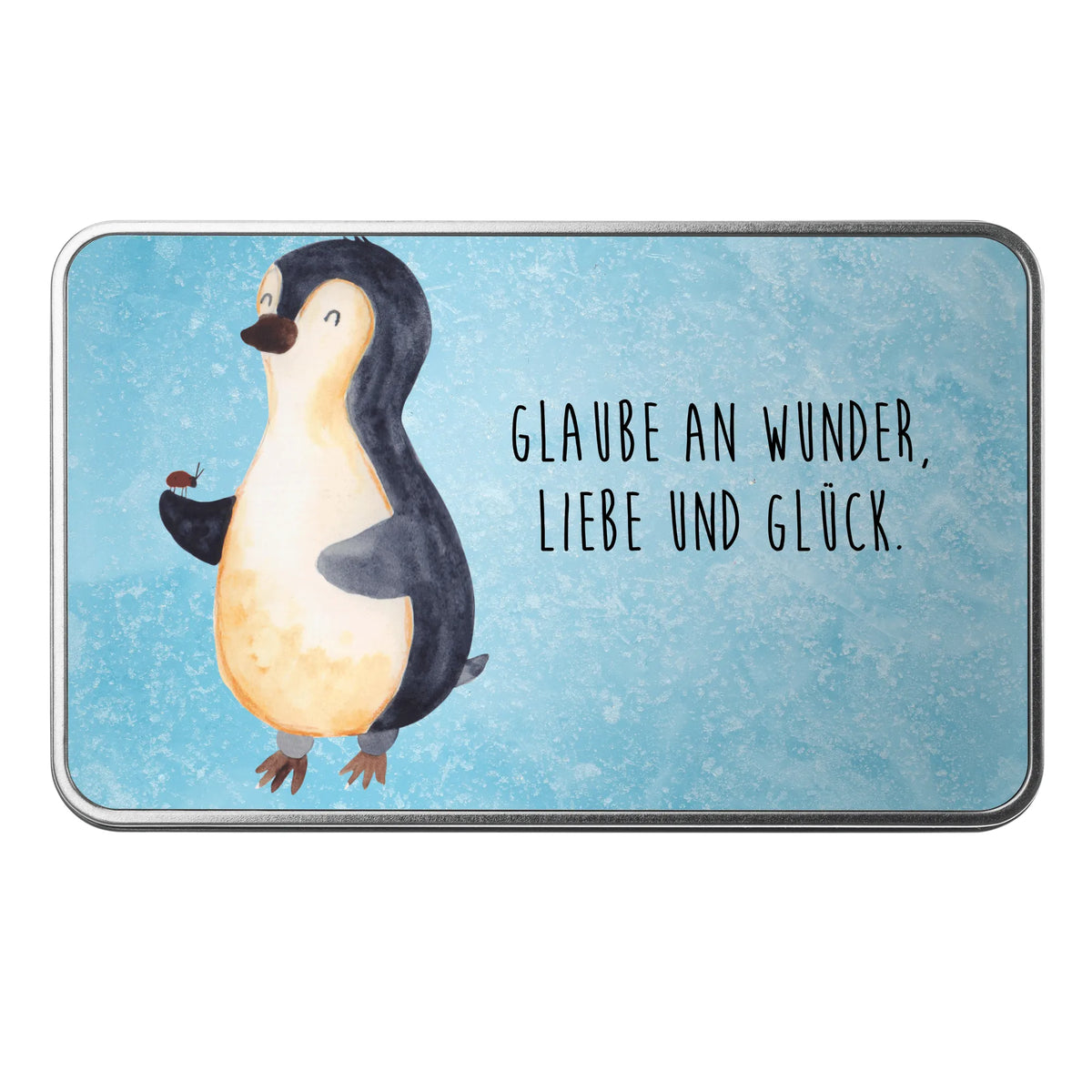 Metal tin Penguin ladybug North Pole, Penguins, wonder, joy, ladybird, penguins, joy of life