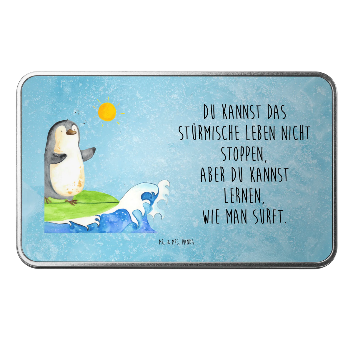 Metal tin Penguin surfer North Pole, Penguins, waves, wave riding, holidays, surfing, penguins, surfers