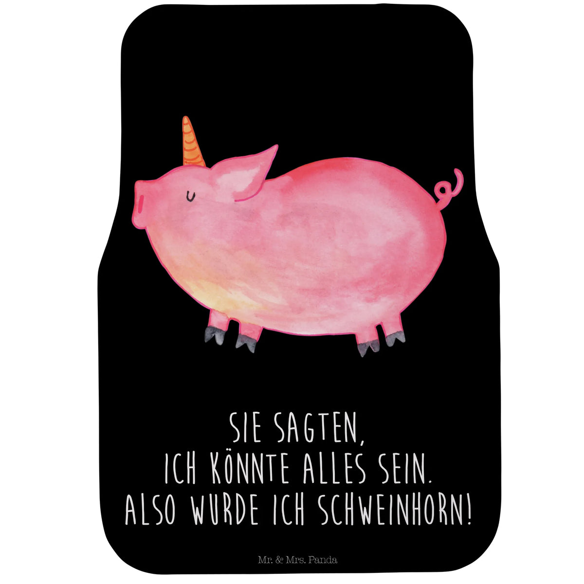 Fahrer Autofußmatte Einhorn Schwein