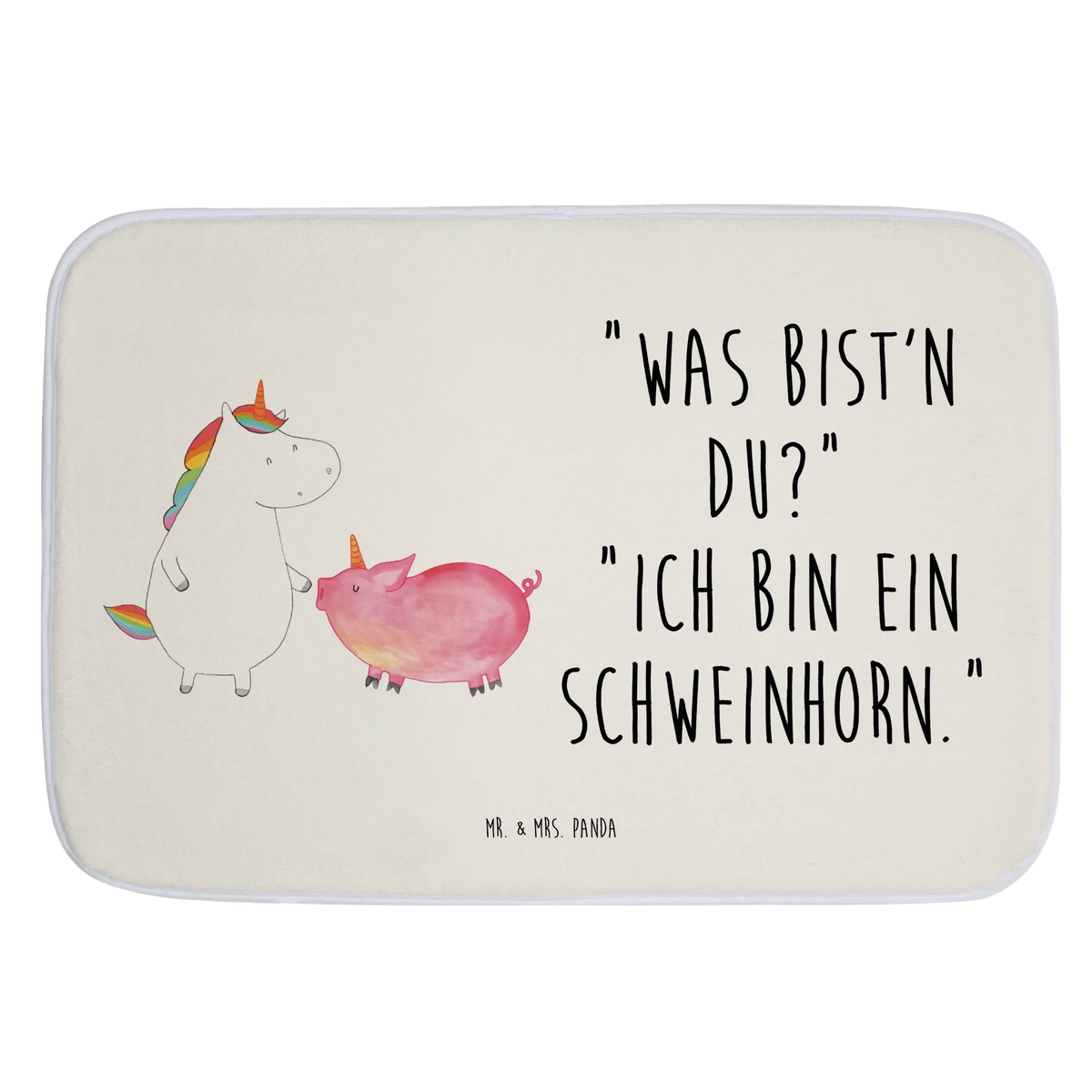 Badematte Einhorn Schwein