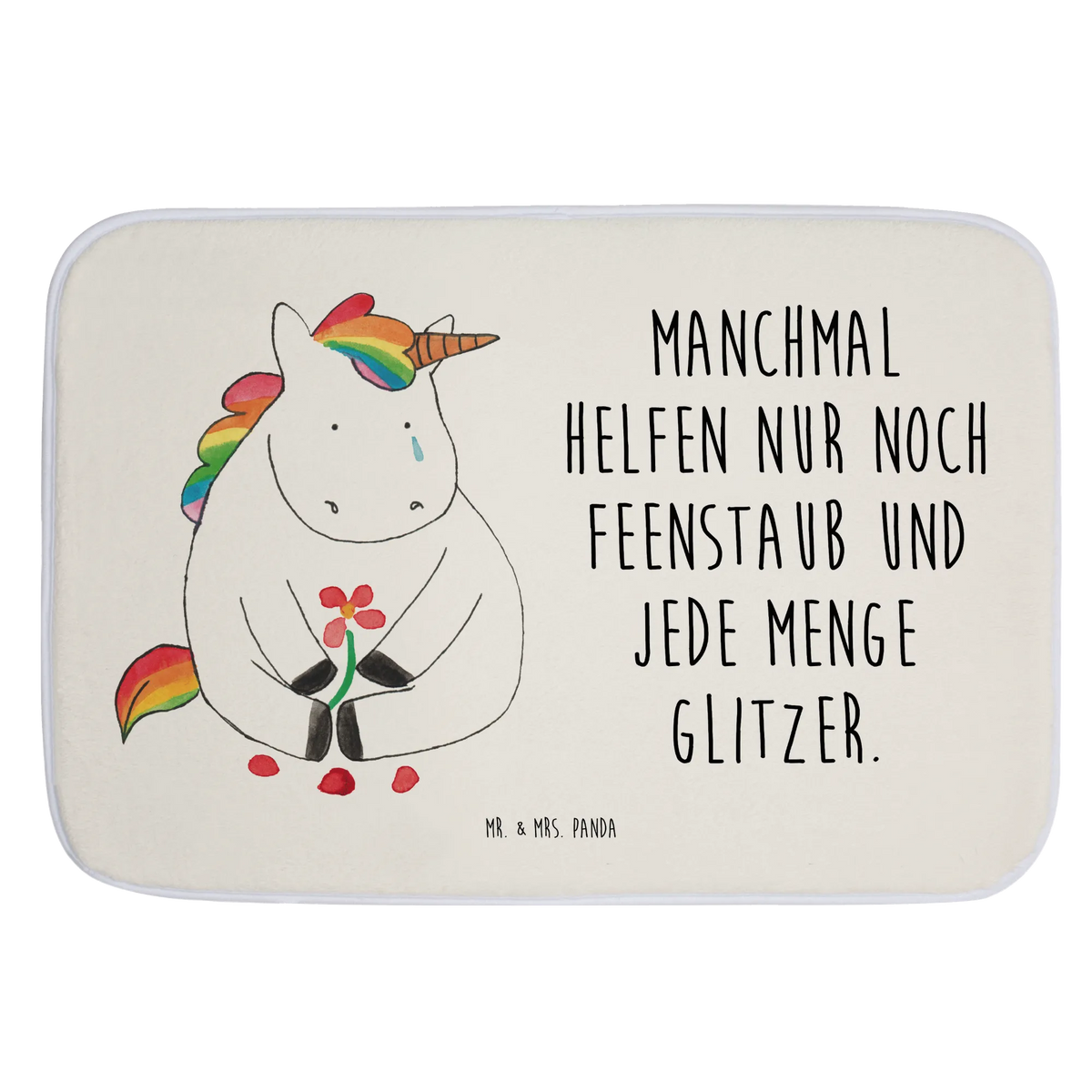Badematte Einhorn Traurig