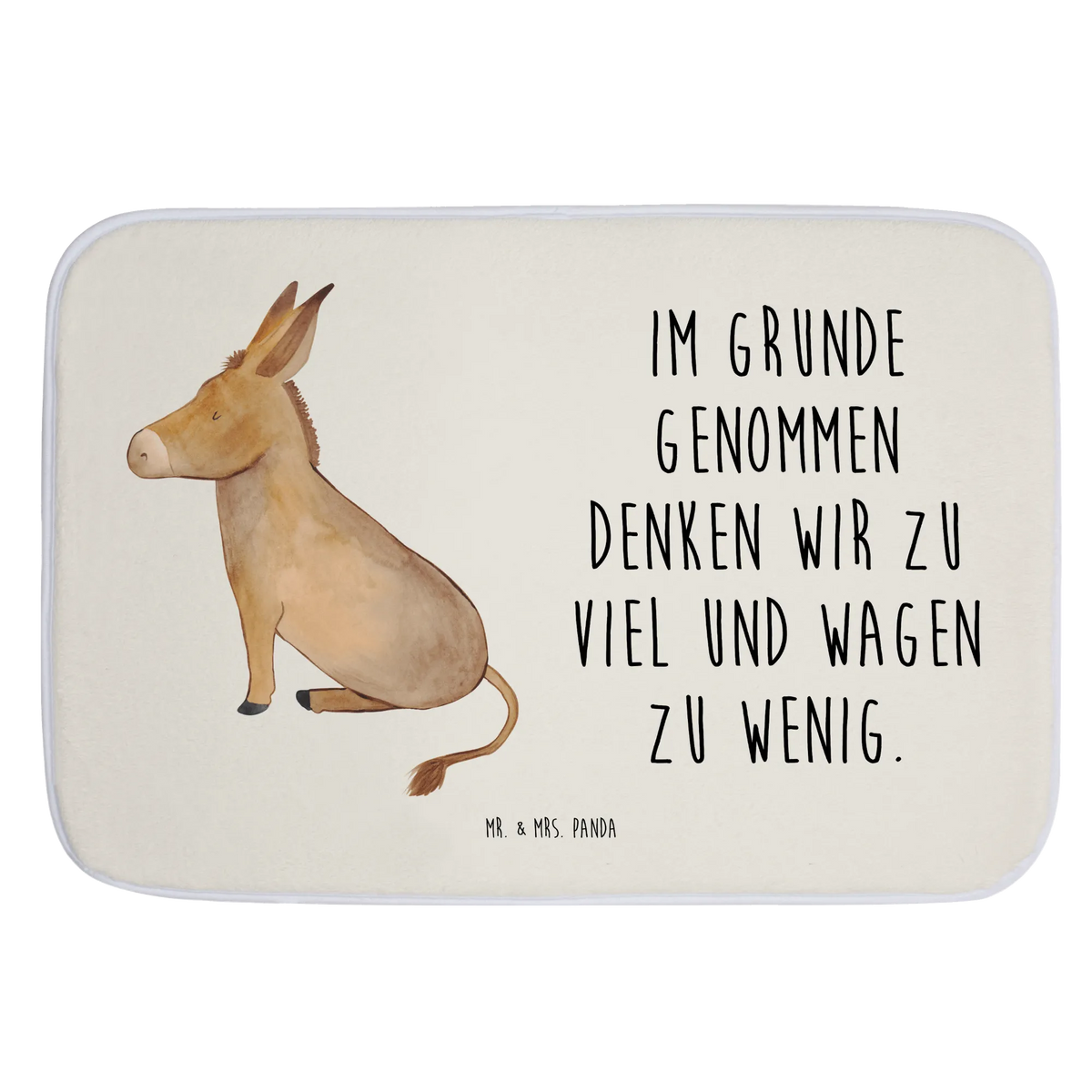 Bath mat Donkey small animals, gift ideas, card, animal lover, gifts, special gifts, good mood, funny sayings, hand drawn, cute animal motives, cute, goal, wisdom, aim in life, Donkey, courage to face life, happiness in life, courage