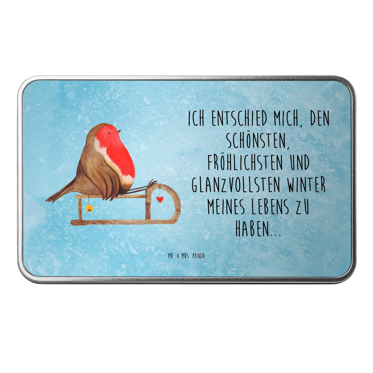 Metal tin robin Sleds Christmas time, snow, bird, sleigh