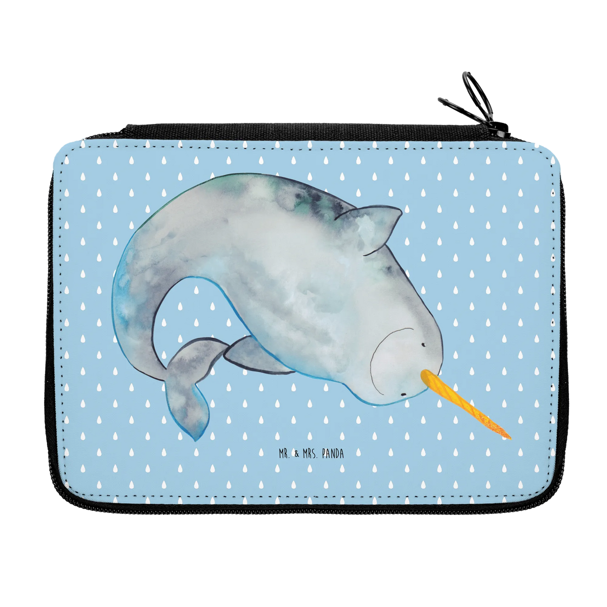 Leather folder Narwhal