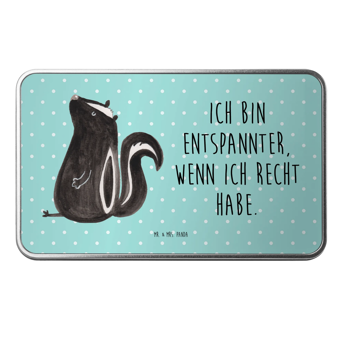 Metal tin skunk Sit wild animal, know-it-all, law, stinky, predator