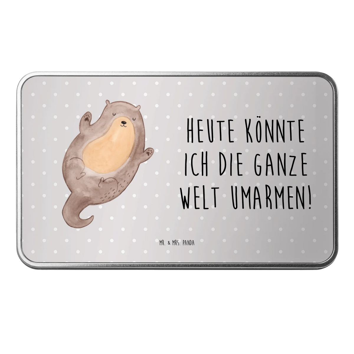 Metal tin otter Embrace marten, sea otter, European otter, water mammal, aquatic animal, baby otter, predator, water, otter gifts, gift ideas for animal lovers, animal, mammal, water animal, gifts for people in love, animal lover, Otter Sea Otter Lake Otter