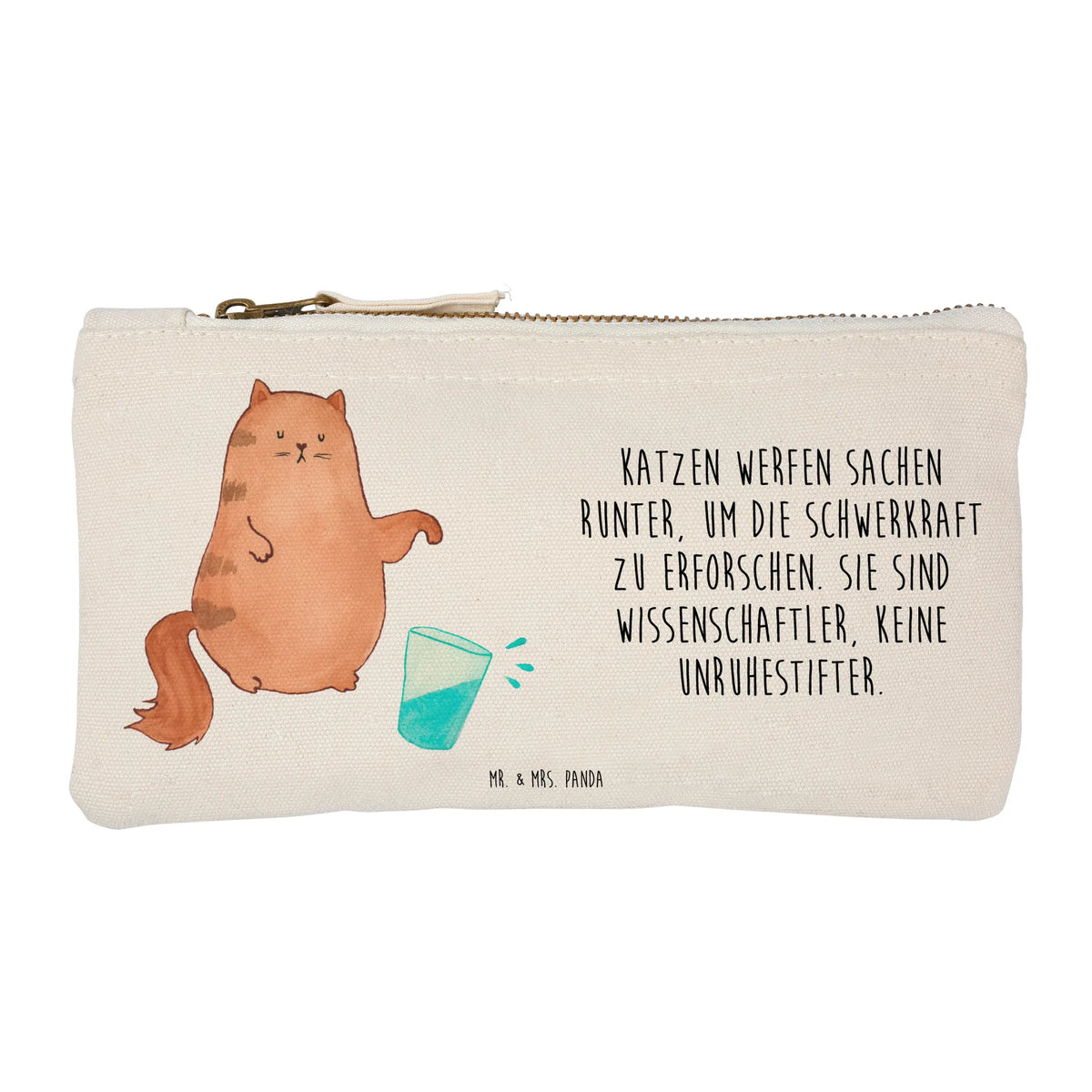 Schminktasche Katze Wasserglas