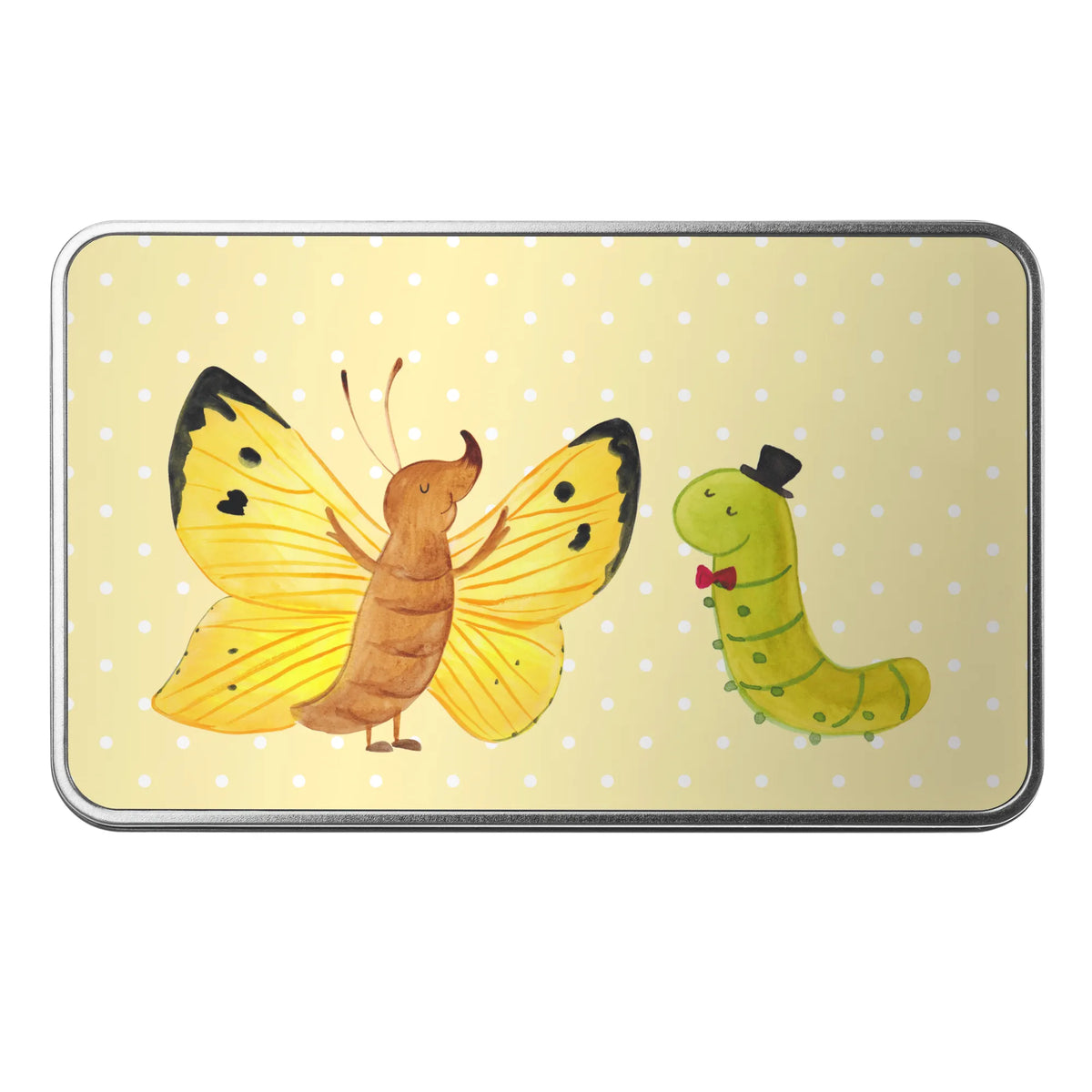 Metal tin Caterpillar butterfly