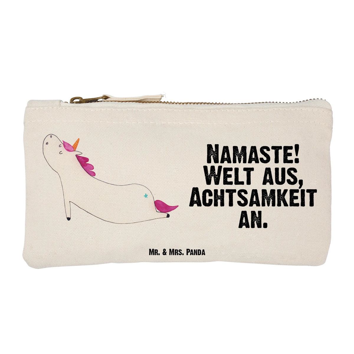 Schminktasche Einhorn Yoga