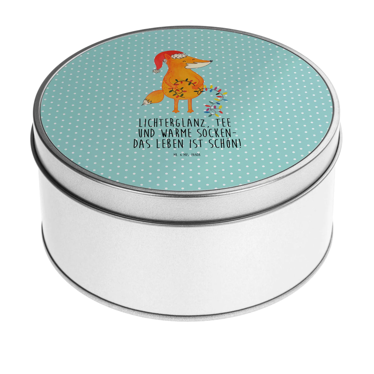 Round tin Fox Christmas Christmas time, snow, Saying beautiful, Gift Christmas, Christmas Eve, Foxes, Santa Claus