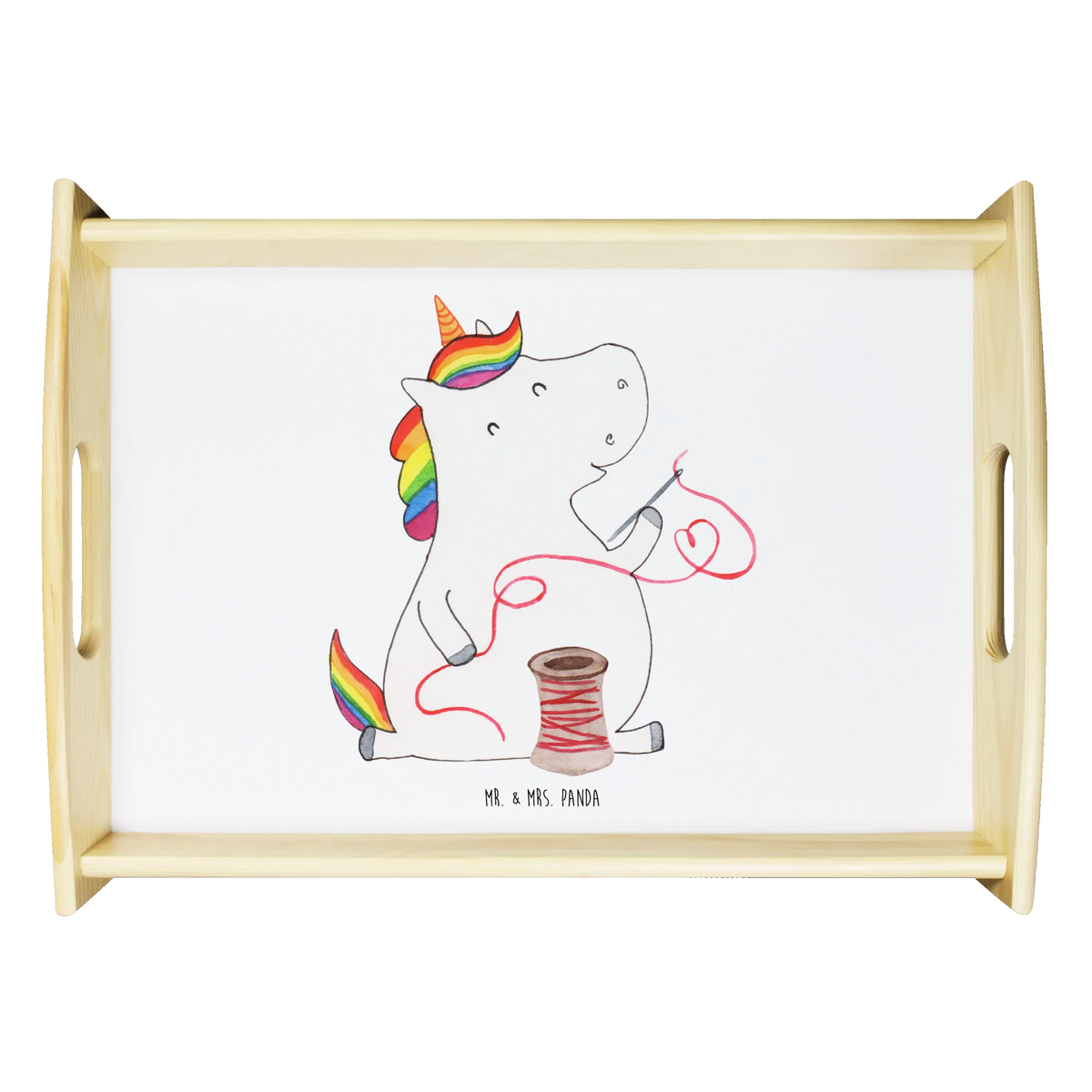 Serviertablett Einhorn Näherin