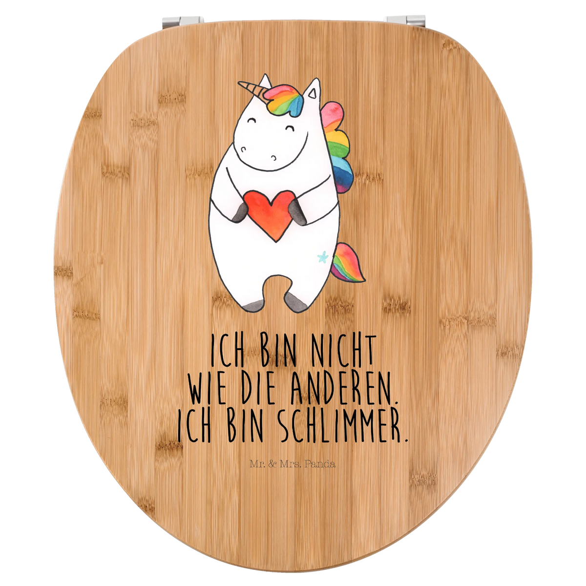 Motiv WC Sitz Einhorn Herz