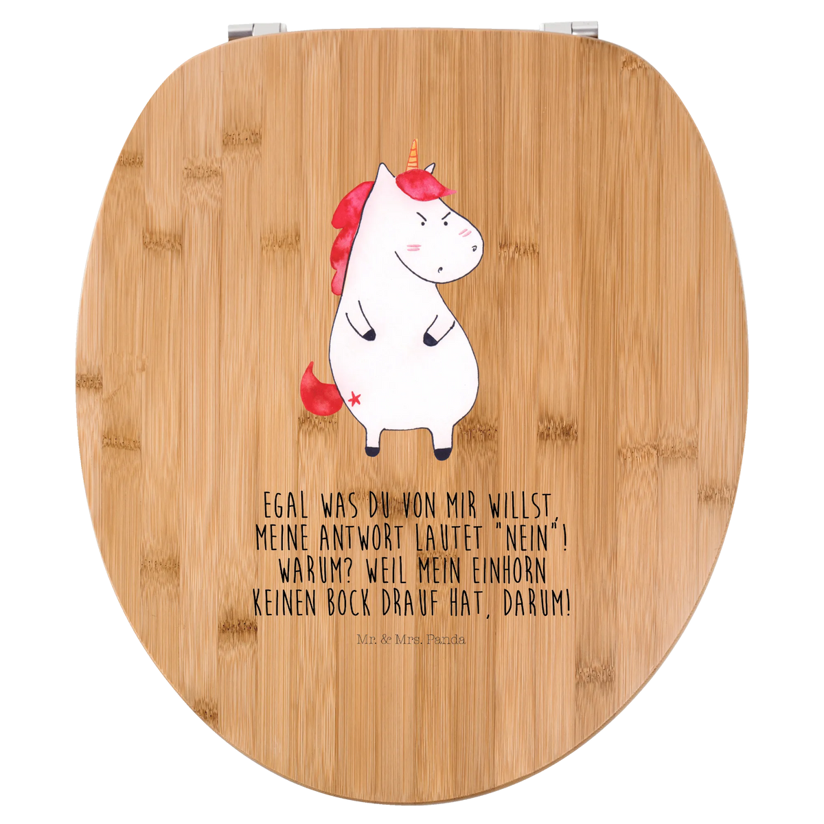 Motiv WC Sitz Einhorn Wut