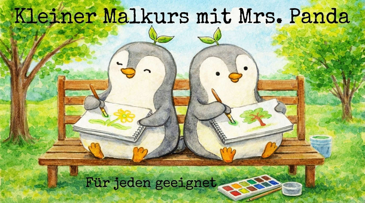 Aquarell-Malkurs: Zeichne dein Kuscheltier als Portrait mit Mrs. Panda in Hannover