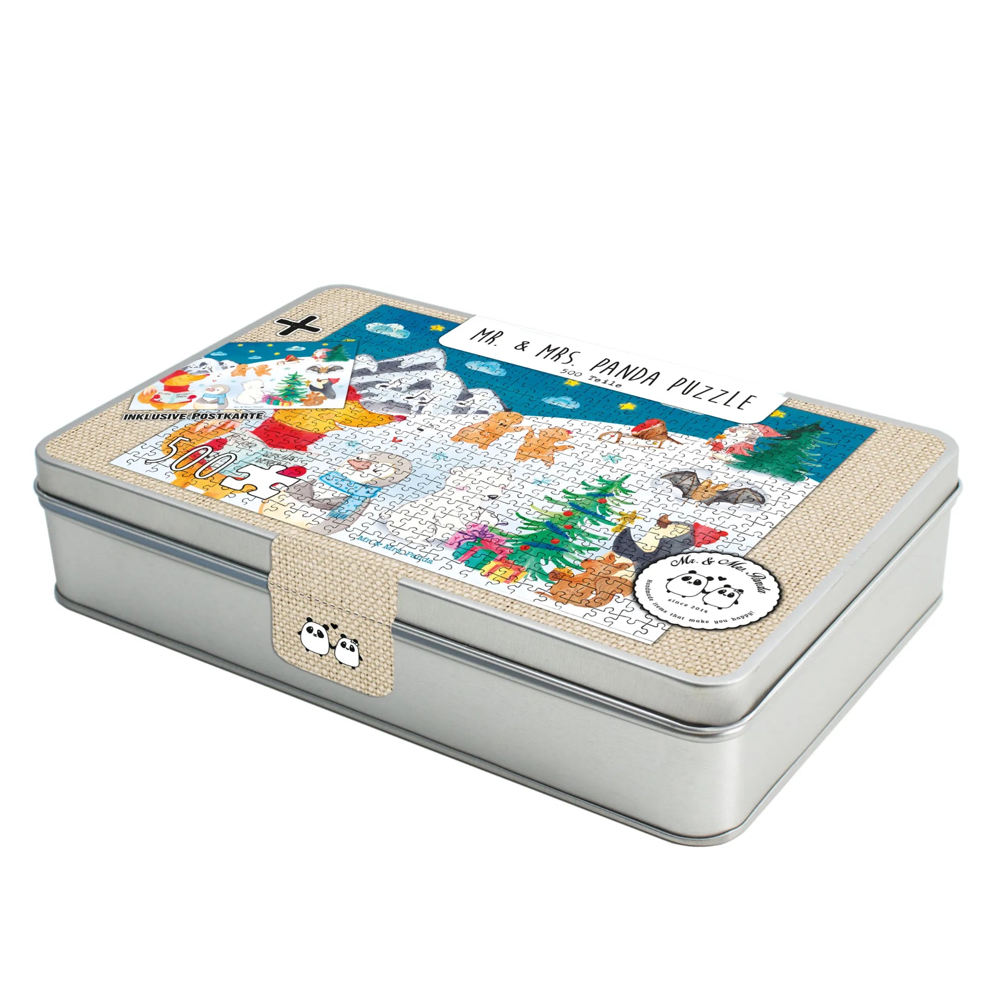 551-częściowe puzzle Zima w górach Zima, Boże Narodzenie, dekoracje świąteczne, Mikołaj, Adwent, Wigilia, zimowy motyw